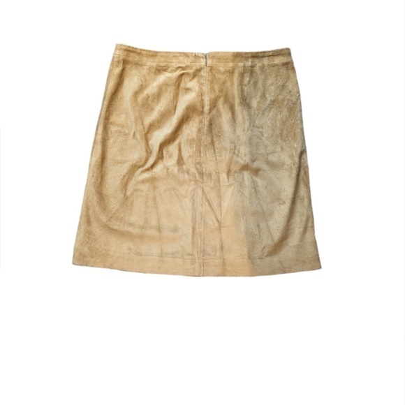 Ann Taylor Loft Camel Brown Suede Skirt Size 4P - Picture 4 of 5